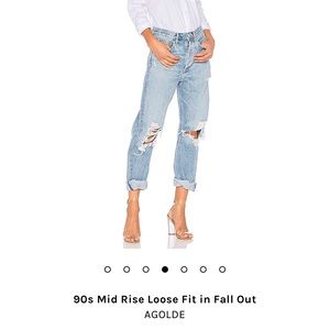 Agolde 90’s Mid Rise Loose Fit in Color Fall Out